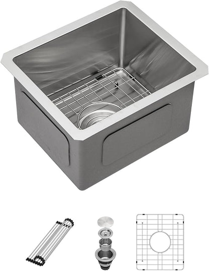 13 Bar Sink Undermount - Sarlai 13"x15" Undermount Sink Single Bowl 16 Gauge Stainless Steel 9 Inch Deep Bar Prep Sink Small Kitchen Sink