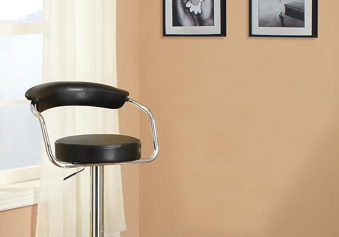 Modern Dining Chairs Set of 2 - Adjustable Swivel Kitchen Island Stools with Sturdy Natural Design, Versatile Use for Comfortable Seating, Stylish Simple Construction,Black-Fabric-Classic