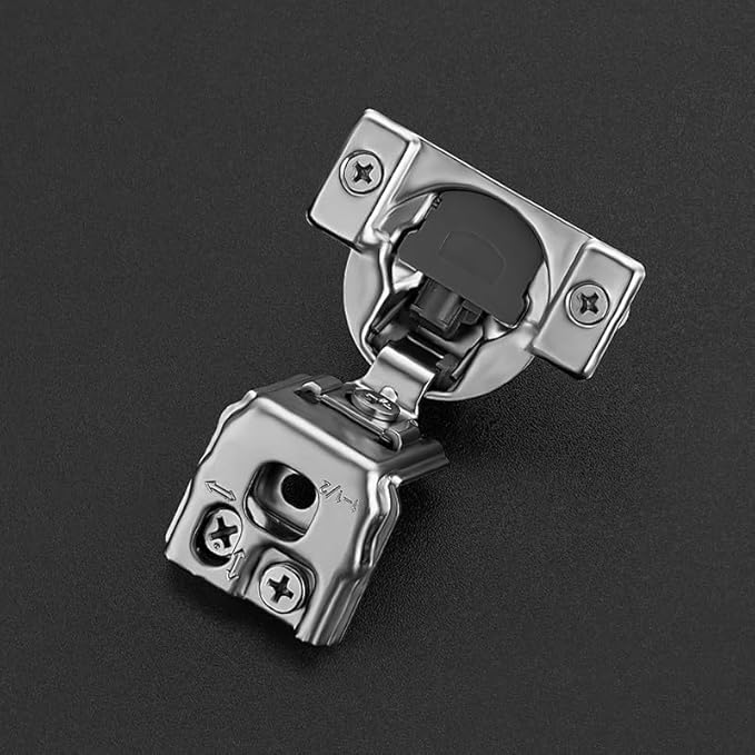 HOME EDIT 50 Pack 25 Pairs 1-1/2 inch Overlay Soft Close Cabinet Hinges for Kitchen, Stainless Steel Three-Way Adjustable, Concealed Self-Closing Door Hinges
