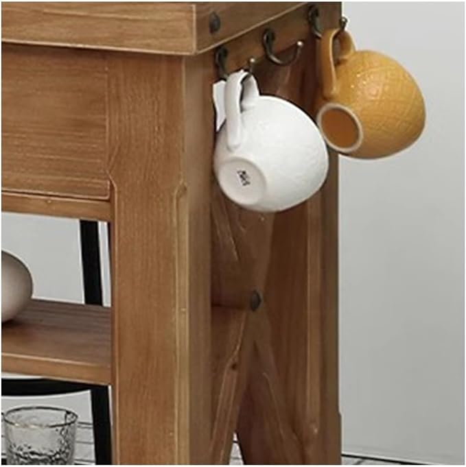 Mobile Shelving Kitchen Cooking Table Island Table Movable Operation Table Cutting Table Bar Table Open Dining Cabinet Kitchen Utility Cart