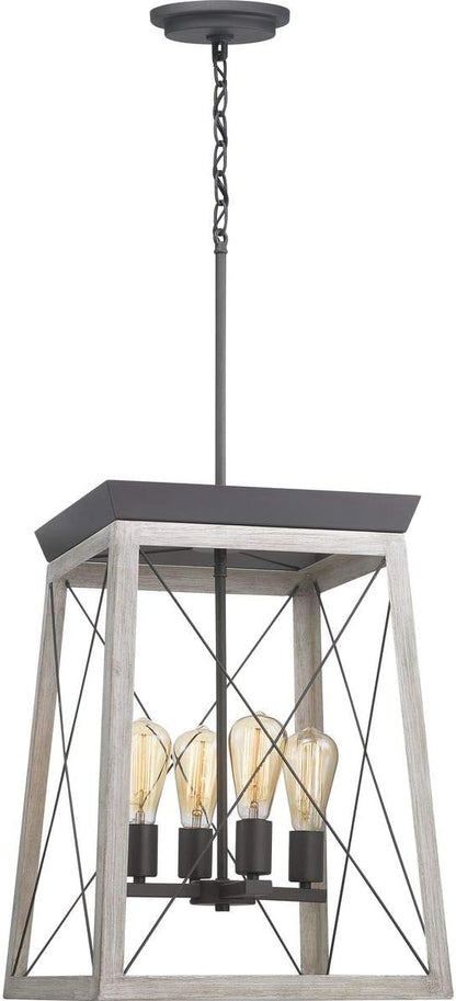 Progress Lighting P500178-143 Briarwood Collection Four-Light Hall and Foyer, Graphite