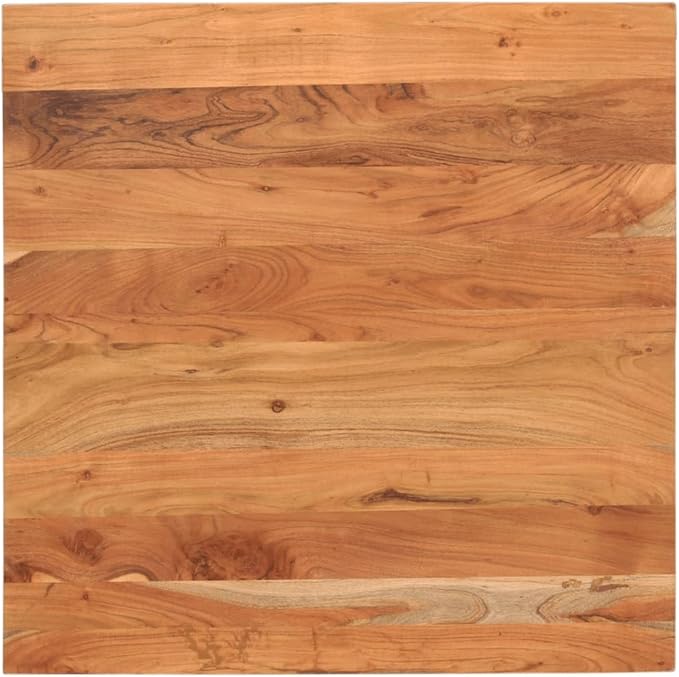 27.6"x27.6" Solid Acacia Wood Square Table Top 1.5" Thick Rustic Butcher Block Desk or Replacement Dining Counter for Bar, Studio, RV, Small Workbench