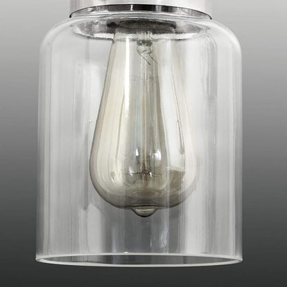 Progress Lighting P300046-009 Calhoun Collection Clear Glass Farmhouse Bath Vanity Light, 2-Light, Brushed Nickel