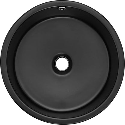 Swiss Madison Well Made Forever, Monaco 16.5” Round Vessel Sink in Matte Black