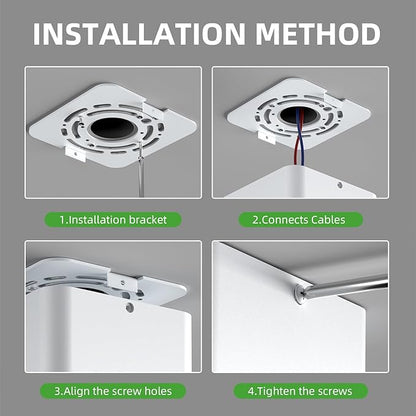 JAYMP Square Modern LED Ceiling Spotlight 3000K Dimmable White Surface Mount Focus Down Light for Living Room Hallway Laundry Room (White, Single Lamp)