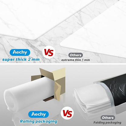 AEECHY Silicone Mats for Kitchen Counter 27.5 x 16.5 Inch, 2mm Thick – Multipurpose Silicone Mat Thick Heat Resistant Mat Shipped Rolled Up Kitchen Counter Mat Nonslip Silicone Mats, Translucent