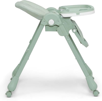 Little Folks by Delta Children 2-in-1 SlimFold High Chair for Babies and Toddlers, Sage Green