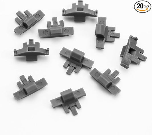 Furniware Cabinet Door Angle Restriction,20 Pieces 86 Degree Angle Restriction Hinge Clip for Soft Close Cabinet Hinges, Hinge Opening Angle Restrictor Clip, Nylon