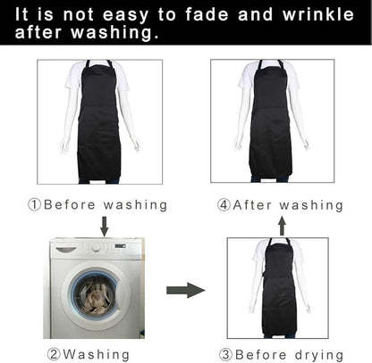 BIGHAS Adjustable Bib Apron with Long Ties for Women Men 18 Colors Chef Kitchen Cooking