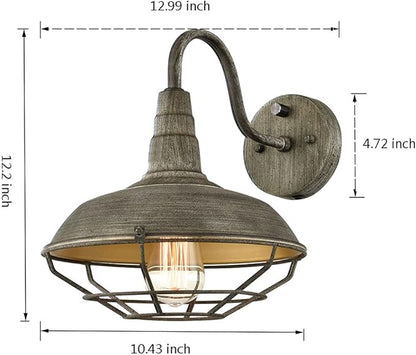 HOLKIRT Wall Sconce with Plug in Cord and On Off Switch,Retro Gooseneck Wall Light Fixtures for Bedroom Nightstand