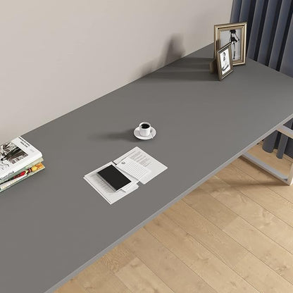 Decotalk 24x120 Grey Peel and Stick Wallpaper Solid Color Wall Paper for Bedroom Waterproof Kitchen Cabinet Contact Paper Grey Wallpaper Peel and Stick Contact Papers Self-Adhesive Cabinet Vinyl Wrap
