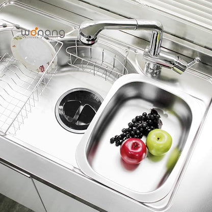 Stainless Steel Dishpan 9.9L/ Large Washing-up Bowl 9.9L, Multipurpose Kitchen Sink Bowl, Dish Tub, Vegetable Washing Basin (15.35L x 11.8W x 4.72H inches)
