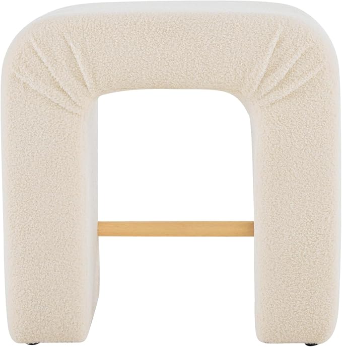 24''Boucle Stool Set of 2,Dining Chairs for Home Kitchen Island,Cream