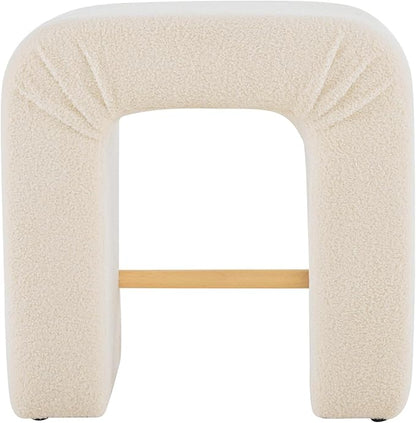 24''Boucle Stool Set of 2,Dining Chairs for Home Kitchen Island,Cream