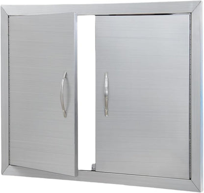 31" X 24" Stainless Steel Outdoor Kitchen Door – Flush Mount BBQ Access Door, Waterproof & Corrosion-Resistant for BBQ Island, Fireplace, Sink Cabinet