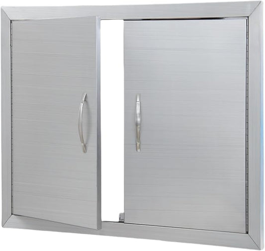 31" X 24" Stainless Steel Outdoor Kitchen Door – Flush Mount BBQ Access Door, Waterproof & Corrosion-Resistant for BBQ Island, Fireplace, Sink Cabinet