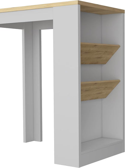 GOWE Cecil Kitchen Island, 3-Tier Shelf, Manufactured Wood Top