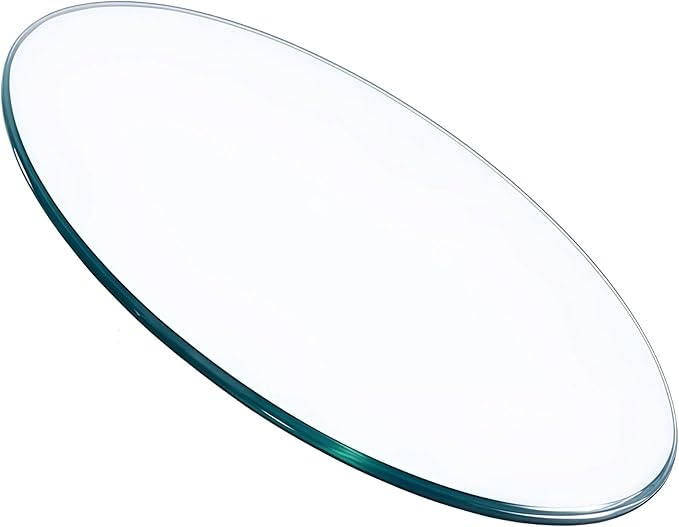 20" Round Glass Table Top - 1/4" Thick Round Polish Edge Tempered Glass, Replacement Glass Table Top for Kitchen/Patio