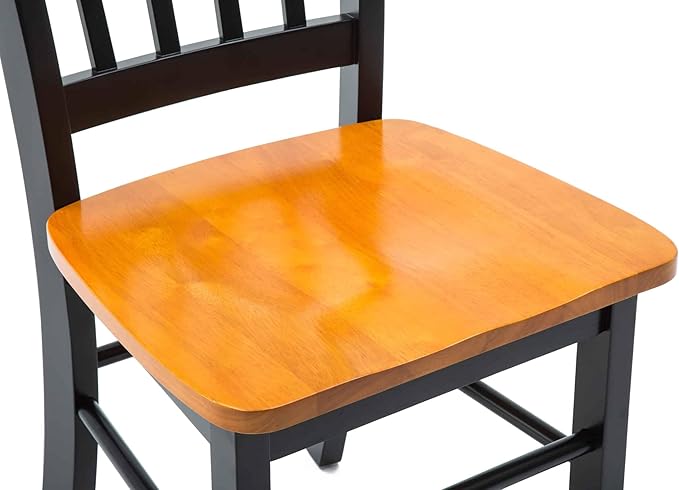 Boraam Shaker Dining Room Side Chairs, Set of 2 - Black/Oak