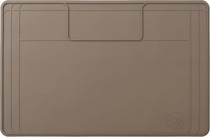 The Original Under Sink Mat - Silicone Waterproof mat, Adjustable, Easy to Clean, Kitchen cabinet liner, Disifenction Surface - 31" x 22" or smaller (Brown, 31" x 22")