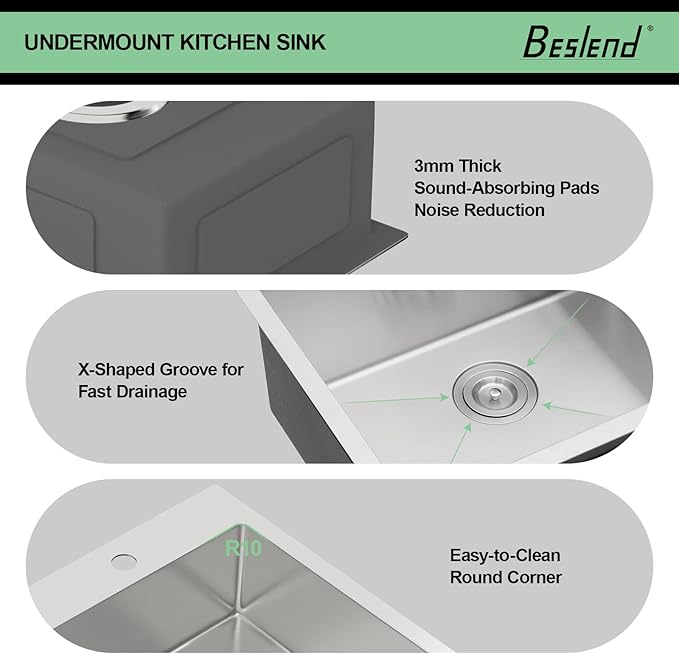 15 Inch Drop In Kitchen Sink - Beslend ADA 6 Inch Depth 15x15 Drop In Square Sinks Topmount Stainless Steel 16 Gauge Mobility Friendly Sink for Wheelchair Accessible & Accessible Design Kitchen