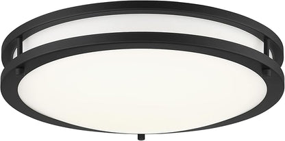 Minka Lavery 716-66A-L Vantage LED Flush Mount, 1-Light, 25 Total Watts, 15.75-in H x 3.75-in W, Coal Black