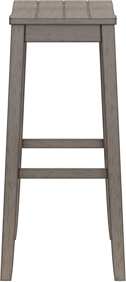 Hillsdale Furniture Fiddler Backless Saddle Bar Stool, Aged Gray