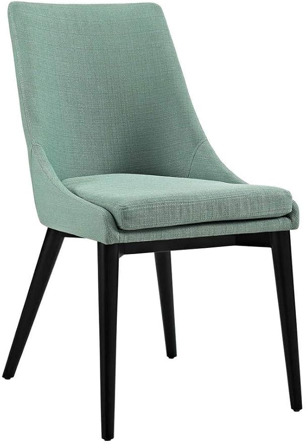 Modway Viscount Mid-Century Modern Upholstered Fabric Two Kitchen and Dining Room Chairs in Laguna