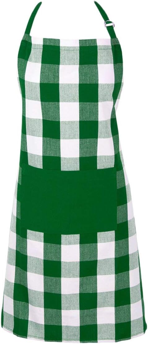 DII Unisex Buffalo Check Kitchen Collection, Classic Farmhouse Chef Apron, One Size