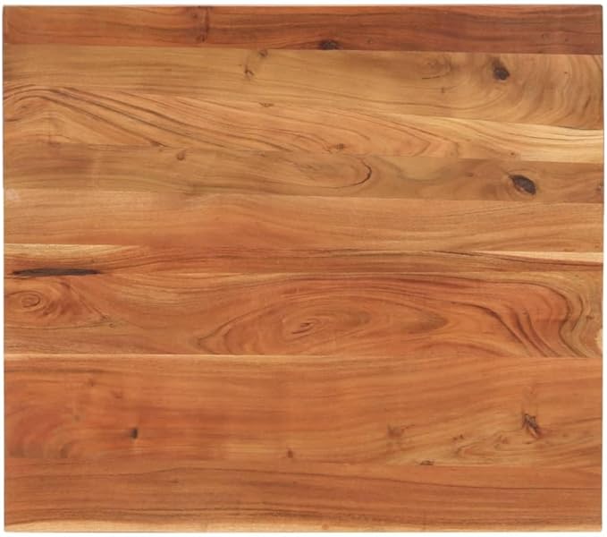 Solid Acacia Wood Table Top 35.4 x 31.5 in Rustic Butcher Block Desk Surface for Kitchen Island Standing Workbench Indoor Outdoor Dining