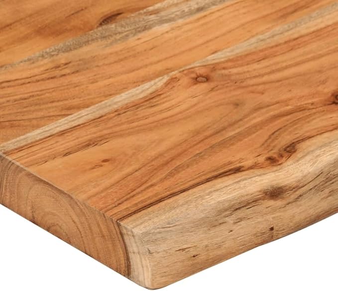 Solid Acacia Wood Live Edge Shelf Wall Mounted for Decorative Items with Shelf Supporting 165 lbs, Rustic Wall for Living Room, Brown Acacia Wood 23.6 x 11.8 x 1.5 Inches