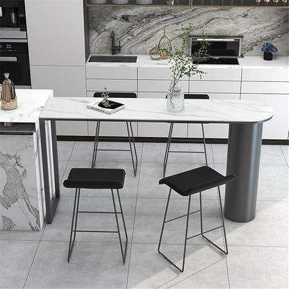 Pub Tables Light Luxury Rock Slab Bar Table Home Island Modern Pub Height Table for Kitchen & Dining, Living Room Counter Table(Medium)