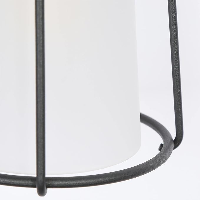 Farmhouse Outdoor Wall Light Fixture, Black Exterior Wall Mounted Lantern Sconces with Frosted Glass, Anti-Rust Porch Lights for Front Door, Garage, Entry, Porch, Patio, and Gazebo