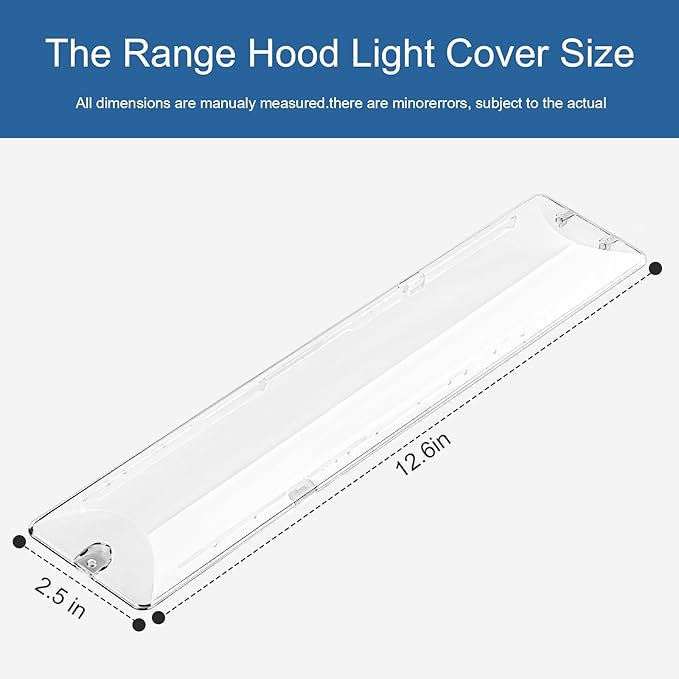 SB03294757 Range Hood Light Cover for Broan Light Lens Cover, Range Vent Hood Light Lens, Range Hood Parts Replacement Hood Light Lens Compatible Fits Various Broan Models