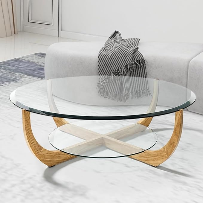 Custom Oval Tempered Glass Table Top – 1/2 Inch Thick – Beveled Edge – Made to Size – Replacement Glass for Coffee and Dining Tables