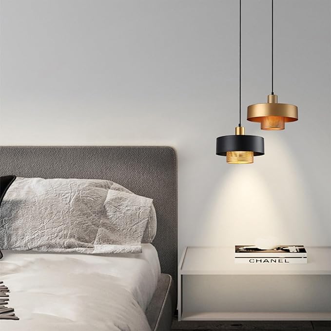 Modern style battery operated pendant light over kitchen island,6 RGB colors dimmable hanging lighting with remote control,Wireless pendant lights fixtures,(With bulb+remote control+charging cable) (