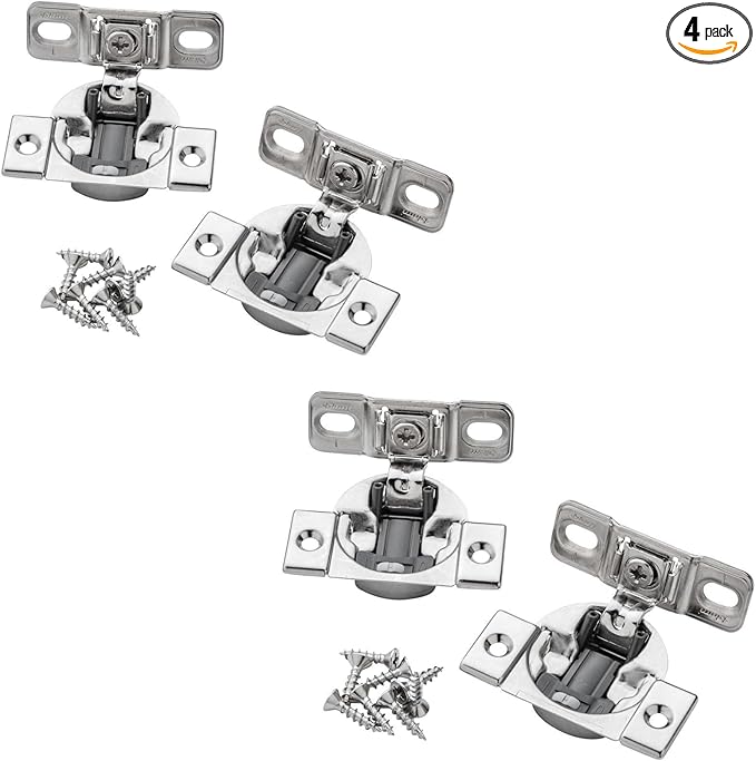 Blum Compact Soft-Close Bluemotion Variable 1-3/8" Overlay Hinge (4 Hinges)