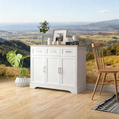 Kitchen Island, Dining Room Cabinet, Kitchen Sideboard Buffet Cabinet with Storage