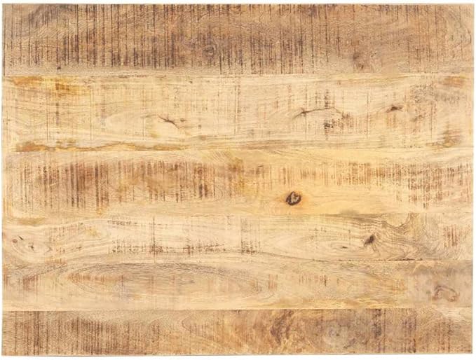 Solid Mango Wood Table Top 35.4 x 27.6 Inch, Rectangular Rustic Wood Desktop for Dining Table, Kitchen Island, Restaurant Desk Replacement, Brown