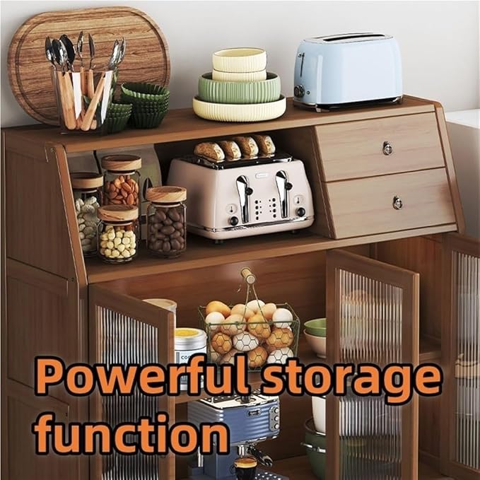 Sideboard, Prefab Tiny Homes, Kitchen Hutch, Hutch Cabinet with Storage, Bakers Rack, Kitchen Island, Storage Cabinet for Kitchen, Foyer, Study(39.4 * 13 * 37.4in)
