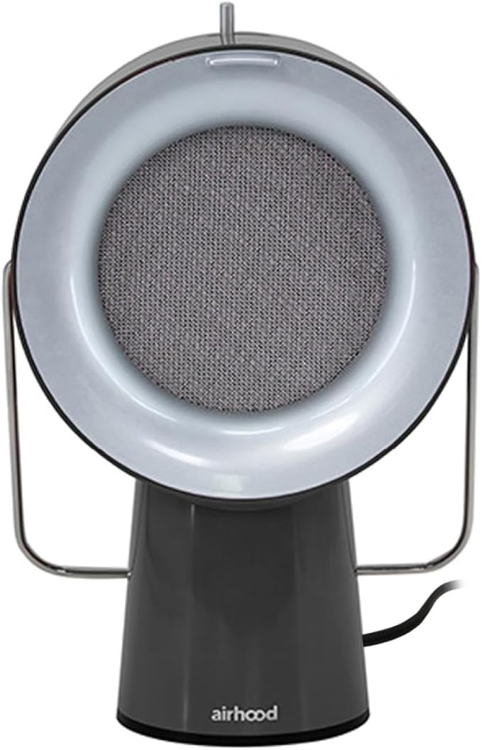AirHood Wired Range Hood | Portable Kitchen Exhaust Fan with 2 Activated Charcoal Air Filter & Stainless-steel Oil Filter | Easy to Clean - Ideal for Indoor Cooktop Use (Space Black)