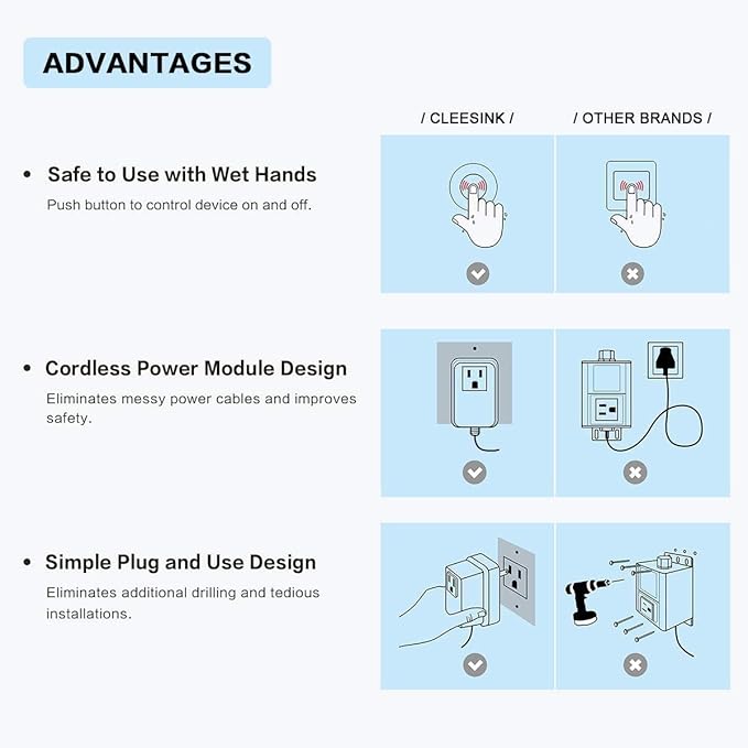 Garbage Disposal Air Switch Kit, Sink Top On Off for disposal By CLEESINK (SHORT/2.5", Oil Rubbed Bronze)