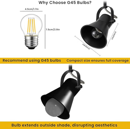 KEESFU 2-Light Track Lighting Kit,Black Semi Flush Mount Ceiling Light with 2 Rotatable Light Heads,Industrial Accent for Livingroom,Bathroom,Hallway,Art Wall,Bathroom,Kitchen.(2-Light)