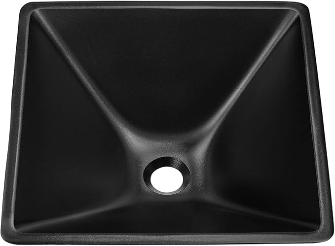 Swiss Madison Well Made Forever SM-VS310, Claire 15.5" Glass Vessel Sink, Black
