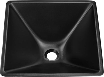 Swiss Madison Well Made Forever SM-VS310, Claire 15.5" Glass Vessel Sink, Black