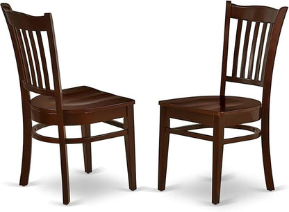 HomeStock 7 Piece Kitchen Table & Chairs Set Consist of a Rectangle Dining Table and 6 Dining Room Chairs, 36x60 Inch, Mahogany Finish Table Set