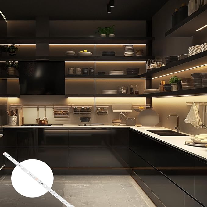 Juno JFX LED Tapelight Starter Kit, 16 Foot Neutral White LED Strip Light, Flexible Under Shelf LED Lighting with Dimmer, 200 Lumens, Easy Install Plug-in Light Strip for Kitchen or Accent Lighting
