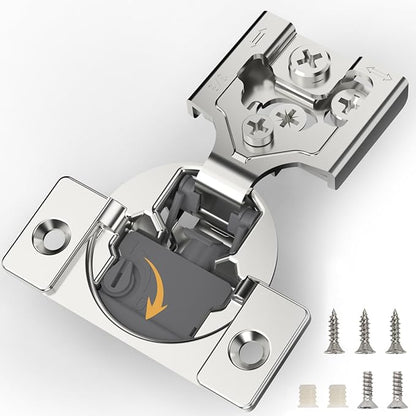 [Closing Speed Control] 30 Pack 3/8 Inch Overlay Soft Close Hinges for Face Frame Cabinet, 4D Adjustment, Stainless Steel Kitchen Cabinet Hardware, 105° Open Concealed Self Closing Hinge