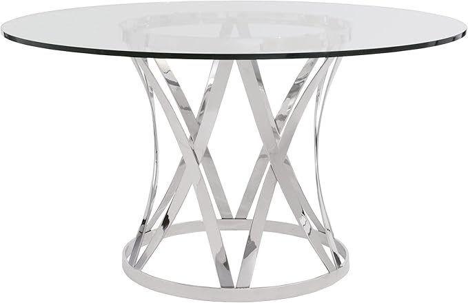 46 Inch Round Tempered Flat Polished Edge Glass Table Top -1/4” Thick Round Glass Table Top–Heavy Duty, Dining, Coffee, and Office Tables by Fab Glass and Mirror