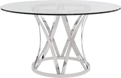 54 Inch Round Tempered Glass Table Top Flat Polished Edge1/4” Thick Round Glass Table Top–Heavy Duty, Dining, Coffee, and Office Tables by Fab Glass and Mirror
